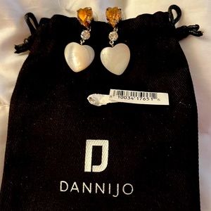 Dannijo Earrings with Mother of Pearl Hearts
